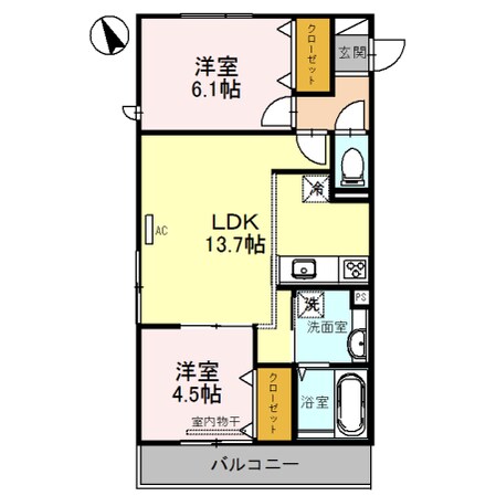 フロイデプラッツの物件間取画像